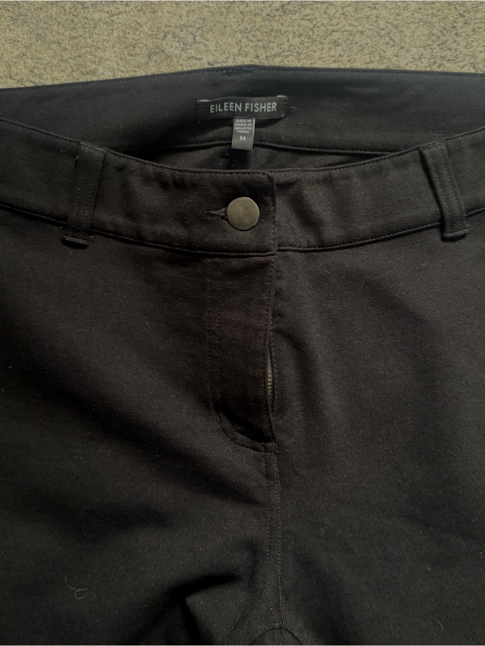 Eileen Fisher Black womens Chinos - Straight Waistband